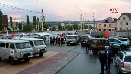 В Воронеже по пути в зону СВО побывали участники патриотического автопробега «Вечный ZOV»