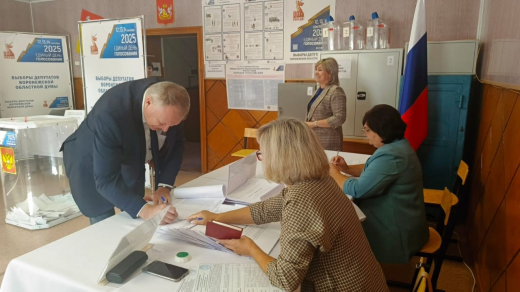Главы муниципальных районов Воронежской области активно голосуют на выборах
