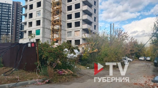 Кран с рухнувшей стрелой в Воронеже демонтируют
