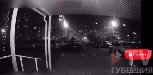 Взрыв попал на камеру домофона в Воронежской области