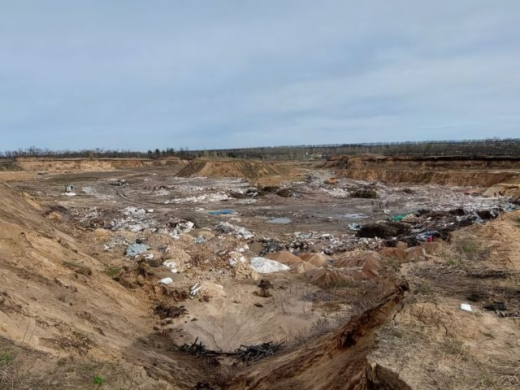 Под Воронежем в карьере по добыче песка обнаружили незаконную свалку