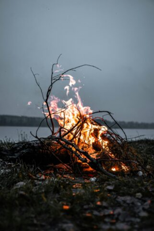 В Левобережном районе Воронежа загорелась трава