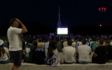 Как воронежцы наблюдали за матчем «Факела» в фан-зоне на Адмиралтейской площади
