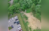 Машина без водителя устроила ДТП из-за сильного ветра в Воронеже