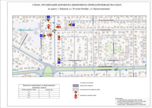 Движение перекрыли в Ленинском районе Воронежа из-за аварии на водопроводных сетях