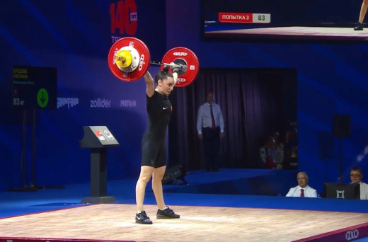 Воронежская штангистка стала чемпионкой страны в рывке