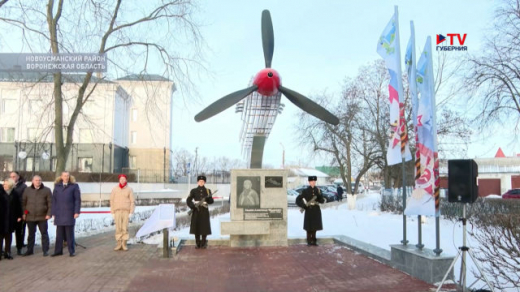 Под Воронежем открыли памятник Герою Советского Союза лётчику Александру Авдееву
