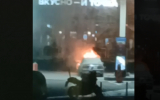 Автомобиль сгорел на левом берегу Воронежа