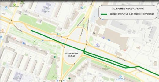 Схему движения на новой Остужевской развязке показали воронежцам
