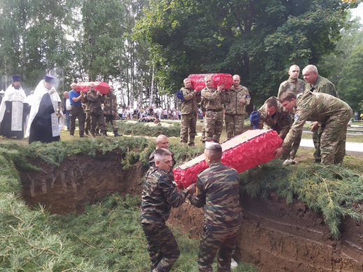 Под Воронежем перезахоронили останки 27 красноармейцев