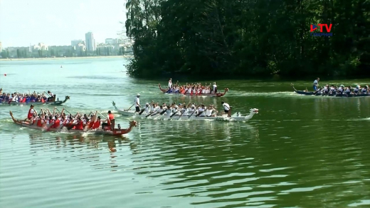 Сотни воронежцев сражались в гонке на водохранилище