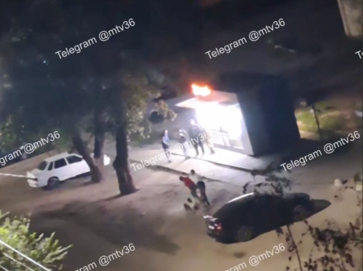 Сорокаминутная ночная драка воронежцев попала на видео