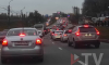 Воронежцы встряли в пробке на Северном мосту