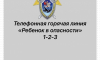 Следственное управление напоминает о круглосуточной работе телефонной линии «Ребенок в опасности»